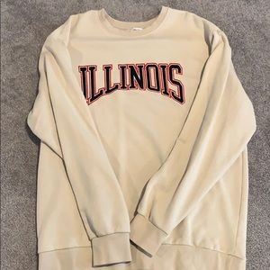 H&M Large Tan Illinois Crewneck